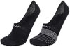 UYN Unisex Ghost 4.0 Socks 2Prs Pack black black/white 35-36